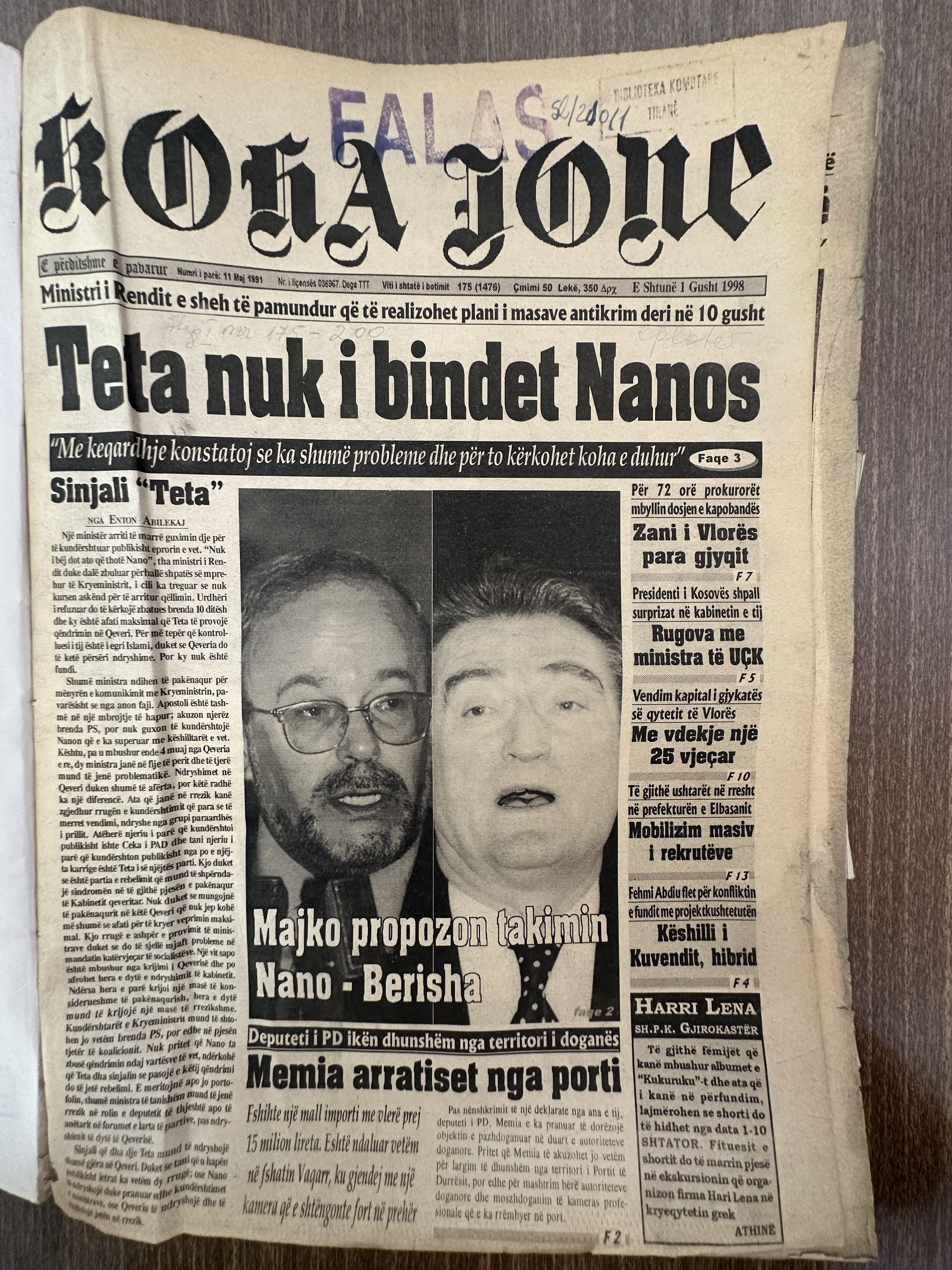 Koha Jonë 1998-08-01